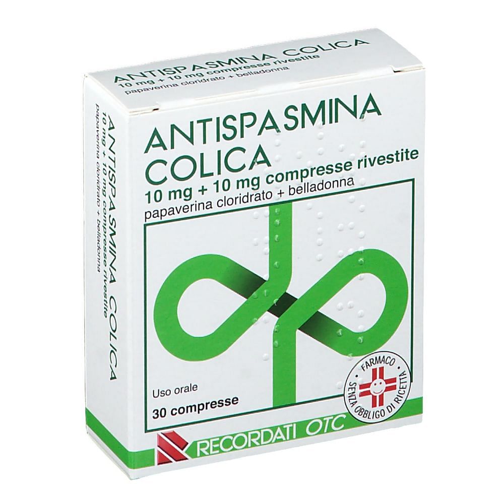 Antispasmina Colica 30 Compresse Rivestite 10 Mg + 10 Mg