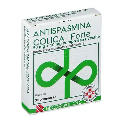 ANTISPASMINA COLICA FORTE 30 compresse rivestite 10 mg + 50 mg ANTISPASMINA COLICA FORTE 30 compresse rivestite 10 mg + 50 mg