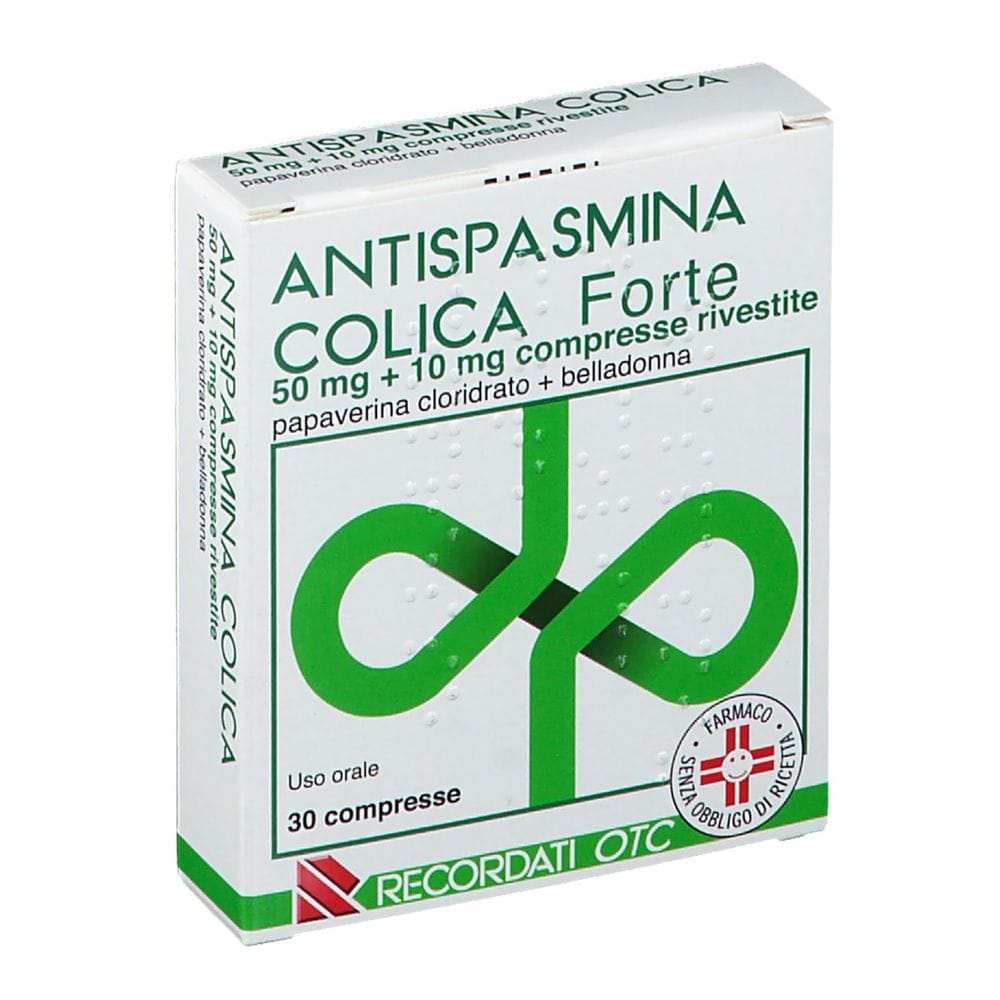 Antispasmina Colica Forte 30 Compresse Rivestite 10 Mg + 50 Mg