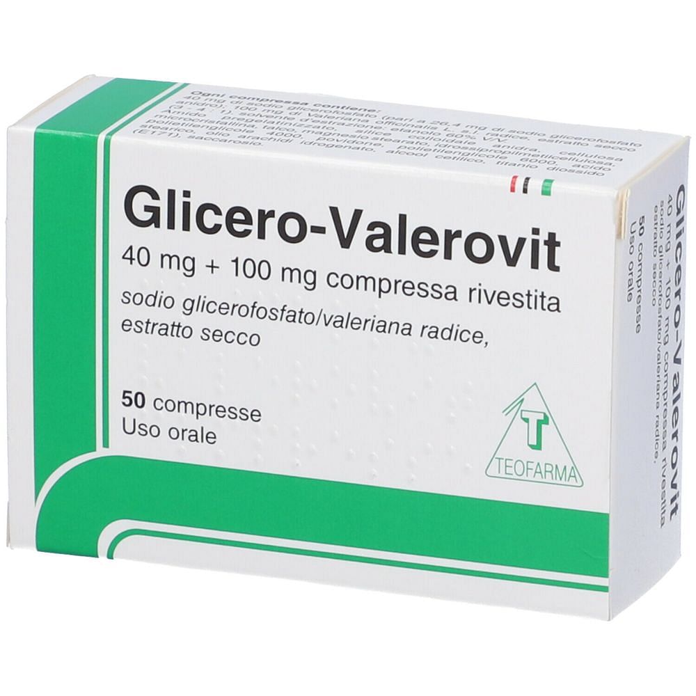 Glicerovalerovit 50 Compresse Rivestite 100 Mg + 40 Mg