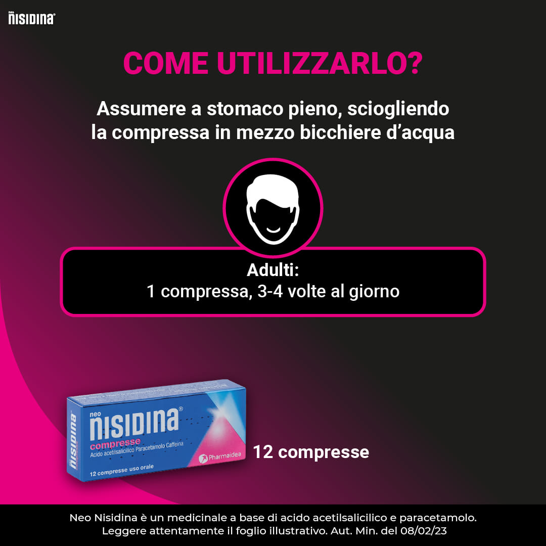 NEONISIDINA 12 compresse 200 mg + 250 mg + 25 mg