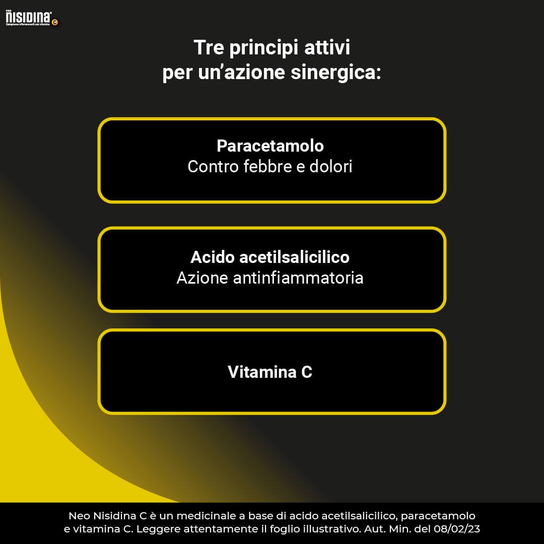 NEONISIDINA C 10 compresse effervescenti 200 mg + 300 mg + 300 mg