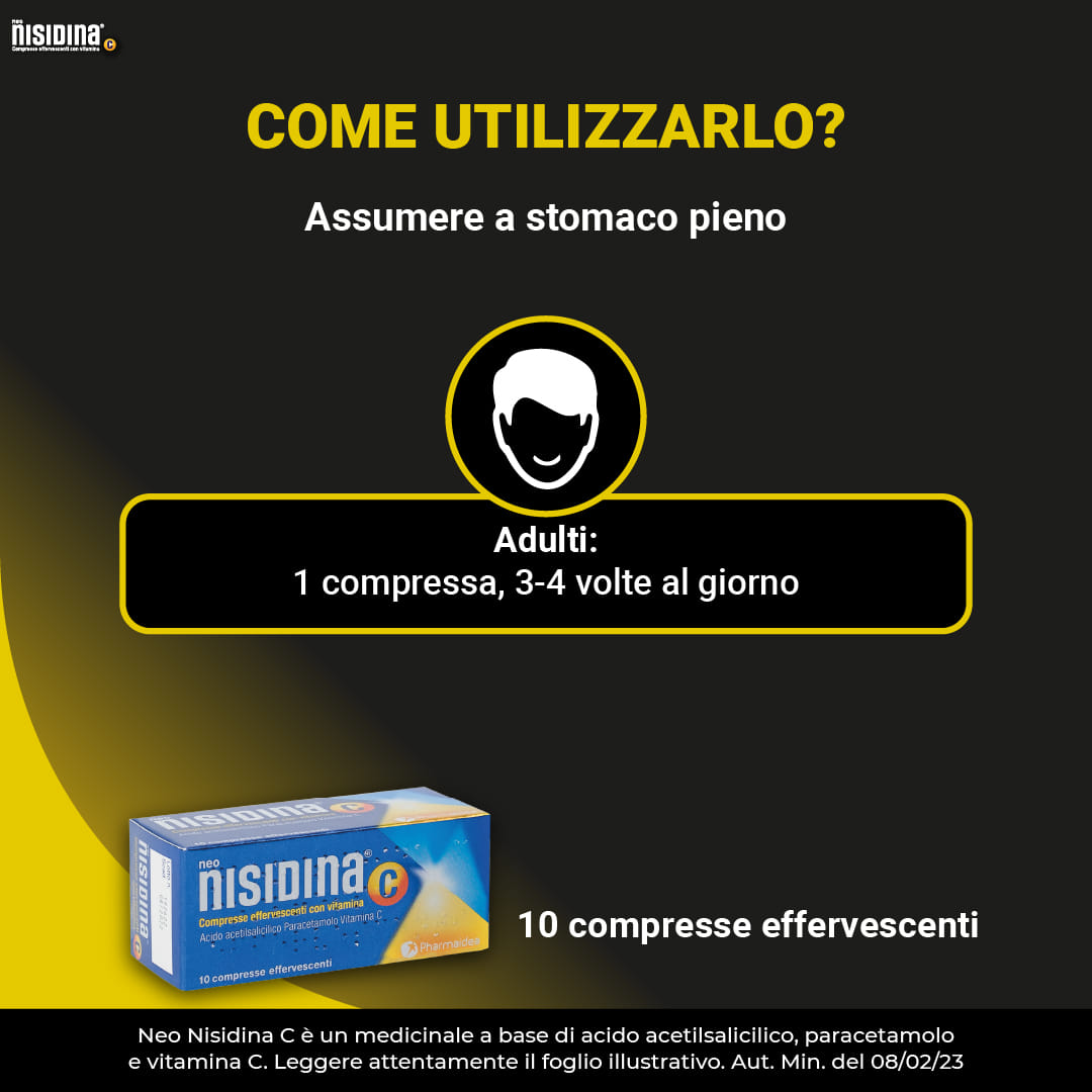 NEONISIDINA C 10 compresse effervescenti 200 mg + 300 mg + 300 mg