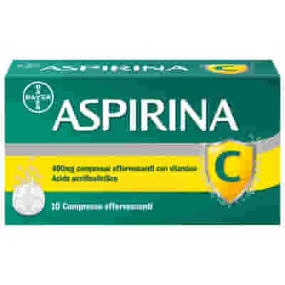 Aspirina C Antinfiammatorio Antidolorifico per Influenza Raffreddore e febbre con Vitamina C, 10 Compresse