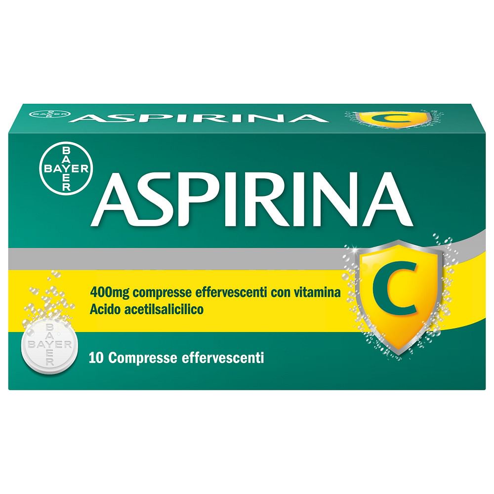 Aspirina C Antinfiammatorio Antidolorifico Per Influenza Raffreddore E Febbre Con Vitamina C, 10 Compresse
