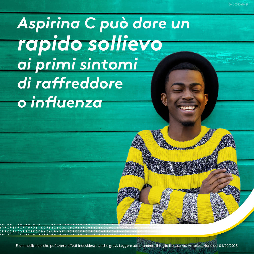 Aspirina C Antinfiammatorio Antidolorifico per Influenza Raffreddore e febbre con Vitamina C, 10 Compresse