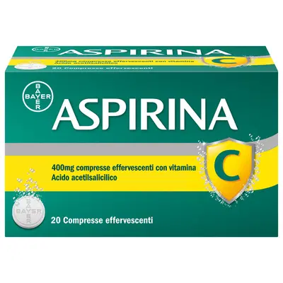 Aspirina C Antinfiammatorio Antidolorifico per Influenza Raffreddore e Febbre con Vitamina C, 20 Compresse Aspirina C Antinfiammatorio Antidolorifico per Influenza Raffreddore e Febbre con Vitamina C, 20 Compresse