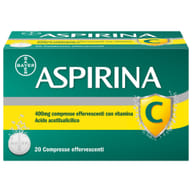Aspirina C Antinfiammatorio Antidolorifico per Influenza Raffreddore e Febbre con Vitamina C, 20 Compresse