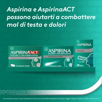 Aspirina in Granuli Senz'Acqua Antidolorifico e Antinfiammatorio contro Mal di Testa e Dolore, 10 Bustine Aspirina in Granuli Senz'Acqua Antidolorifico e Antinfiammatorio contro Mal di Testa e Dolore, 10 Bustine