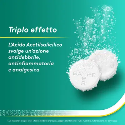 Aspirina C Antinfiammatorio Antidolorifico per Influenza Raffreddore e febbre con Vitamina C, 40 Compresse Aspirina C Antinfiammatorio Antidolorifico per Influenza Raffreddore e febbre con Vitamina C, 40 Compresse