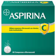 Aspirina C Antinfiammatorio Antidolorifico per Influenza Raffreddore e febbre con Vitamina C, 40 Compresse