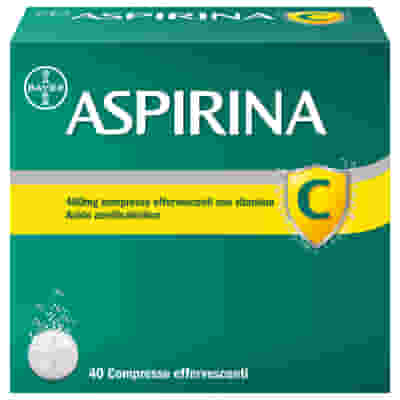 Aspirina C Antinfiammatorio Antidolorifico per Influenza Raffreddore e febbre con Vitamina C, 40 Compresse