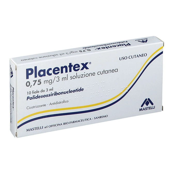 Placentex Soluz Cutanea 10 Fiale 0,75 Mg 3 Ml