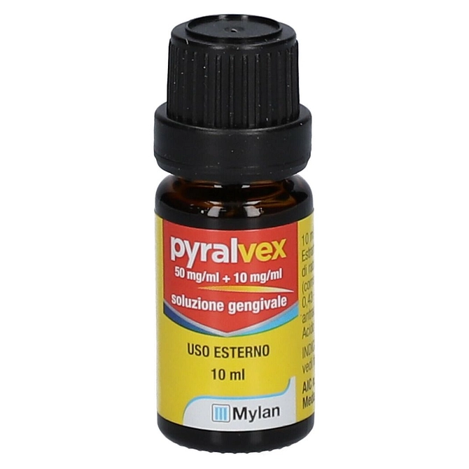 Pyralvex Soluz Gengivale 10 Ml 0,5% + 0,1%