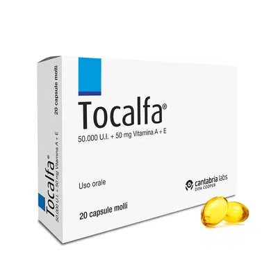 TOCALFA 20 capsule molli 50.000 UI+ 50 mg TOCALFA 20 capsule molli 50.000 UI+ 50 mg