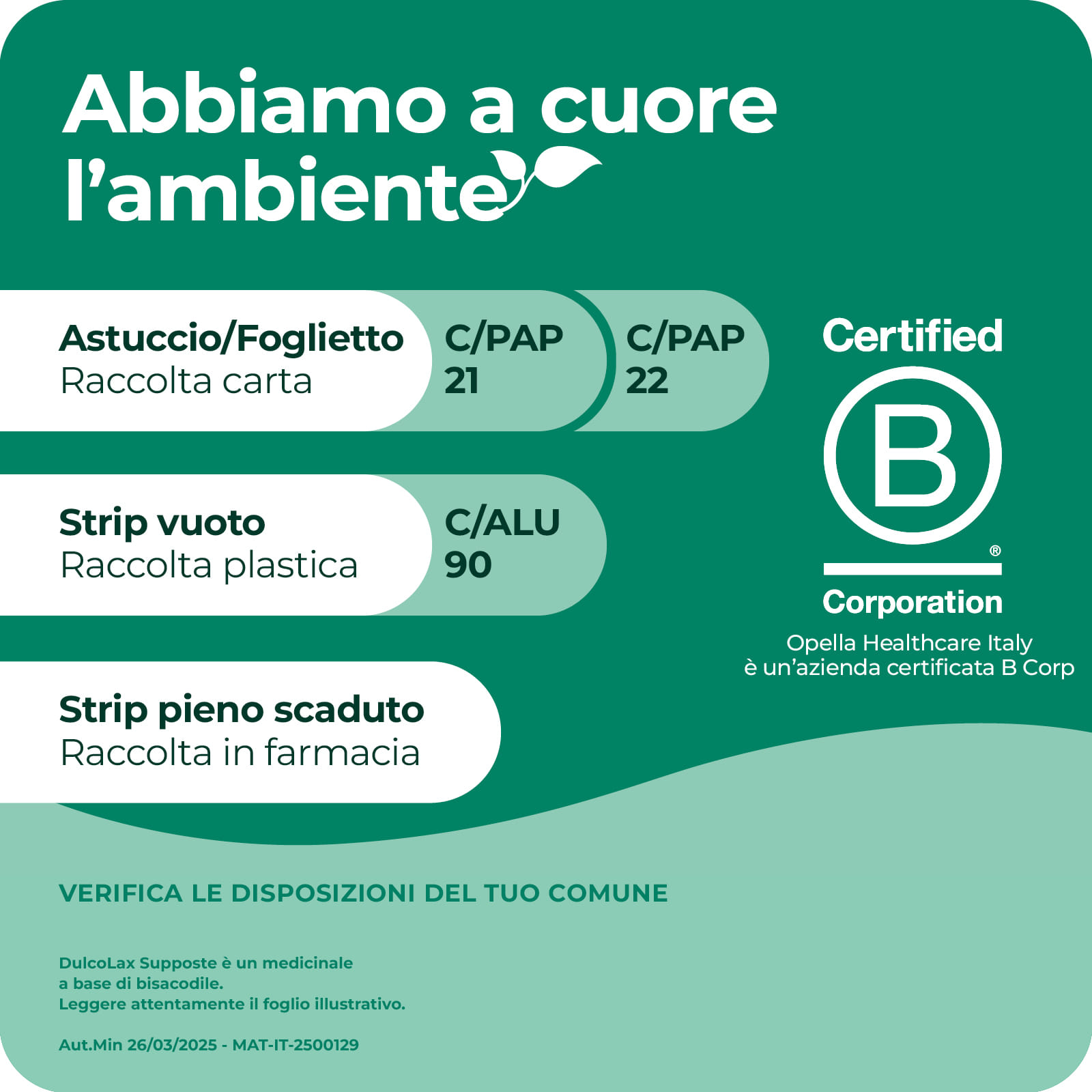 Dulcolax lassativo ad azione rapida contro la stitichezza occasionale, 6 supposte