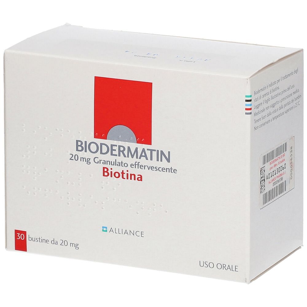 Biodermatin 30 Bustine Granulari Effervescenti 20 Mg