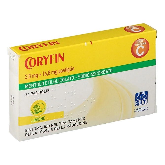 Coryfin 24 Pastiglie Limone 2,8 Mg + 16,8 Mg
