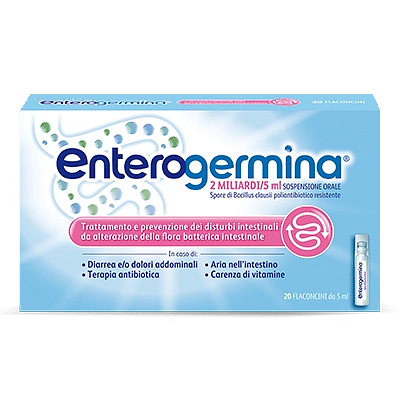 ENTEROGERMINA orale sospensione 20 flaconcini 2 mld 5 ml