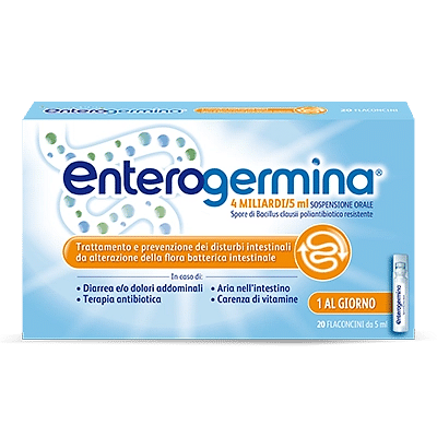 ENTEROGERMINA orale sospensione 20 flaconcini 4 miliardi 5 ml