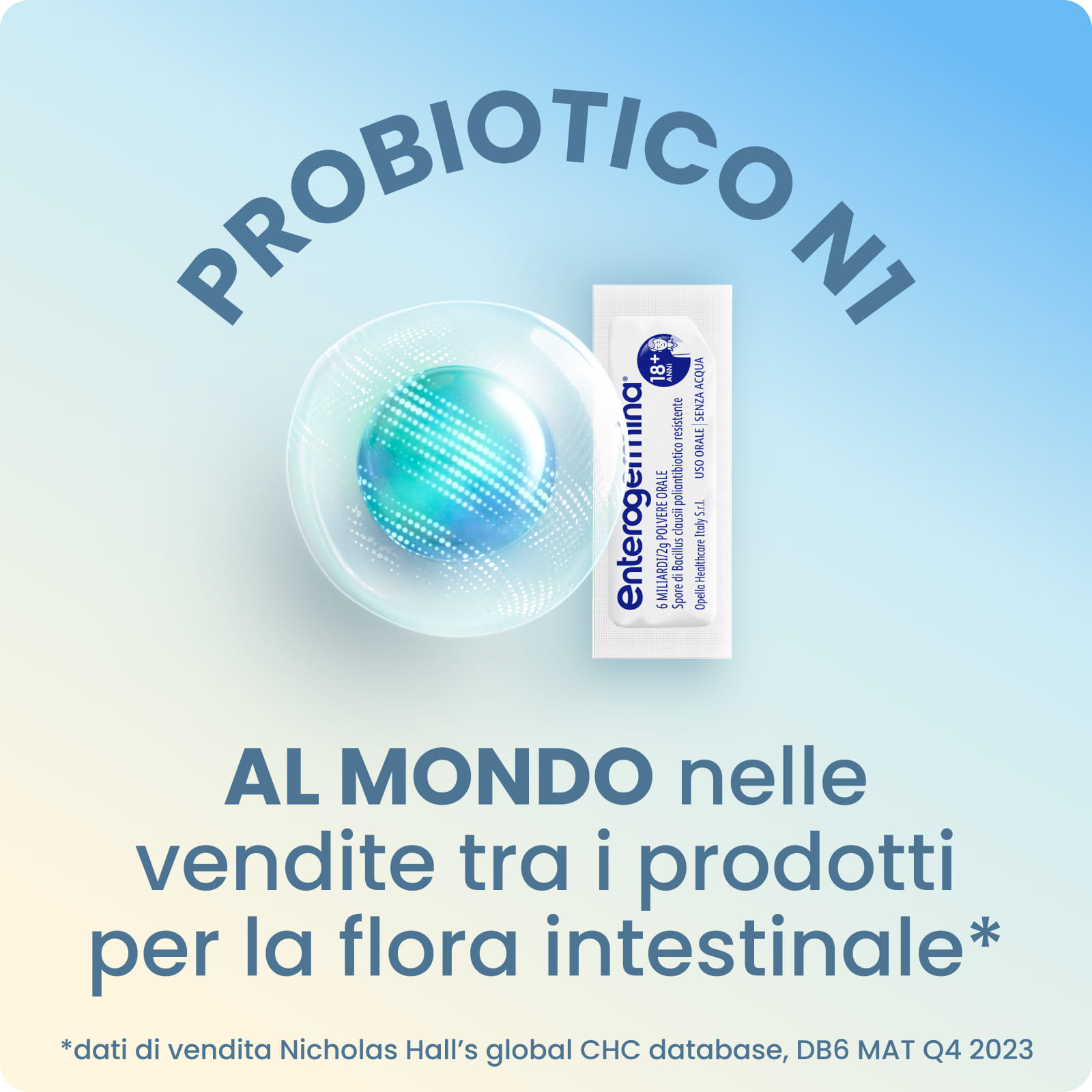 Enterogermina 6 miliardi fermenti lattici, probiotici per disturbi intestinali, 9 bustine