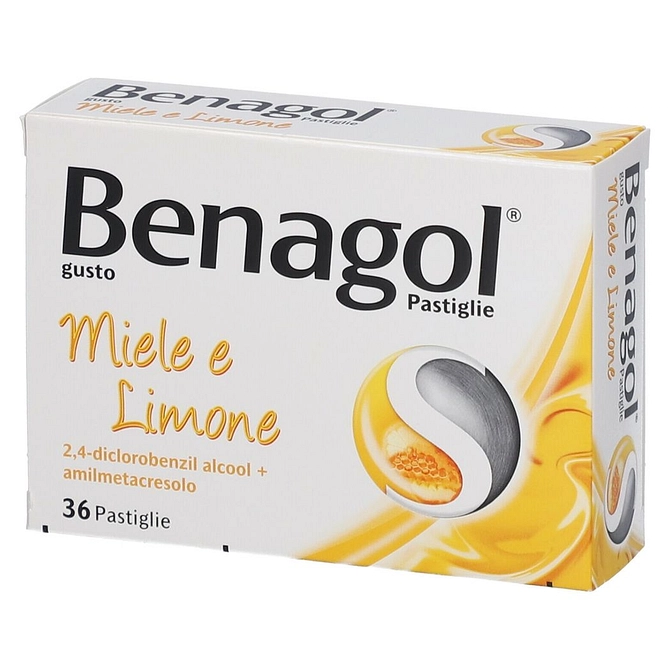 Benagol 36 Pastiglie 0,6 Mg + 1,2 Mg Miele Limone