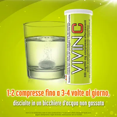 VIVIN C 20 compresse effervescenti 330 mg + 200 mg VIVIN C 20 compresse effervescenti 330 mg + 200 mg