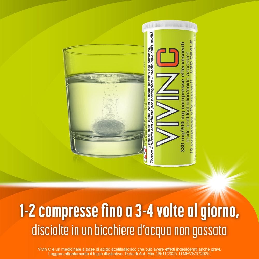 VIVIN C 20 compresse effervescenti 330 mg + 200 mg