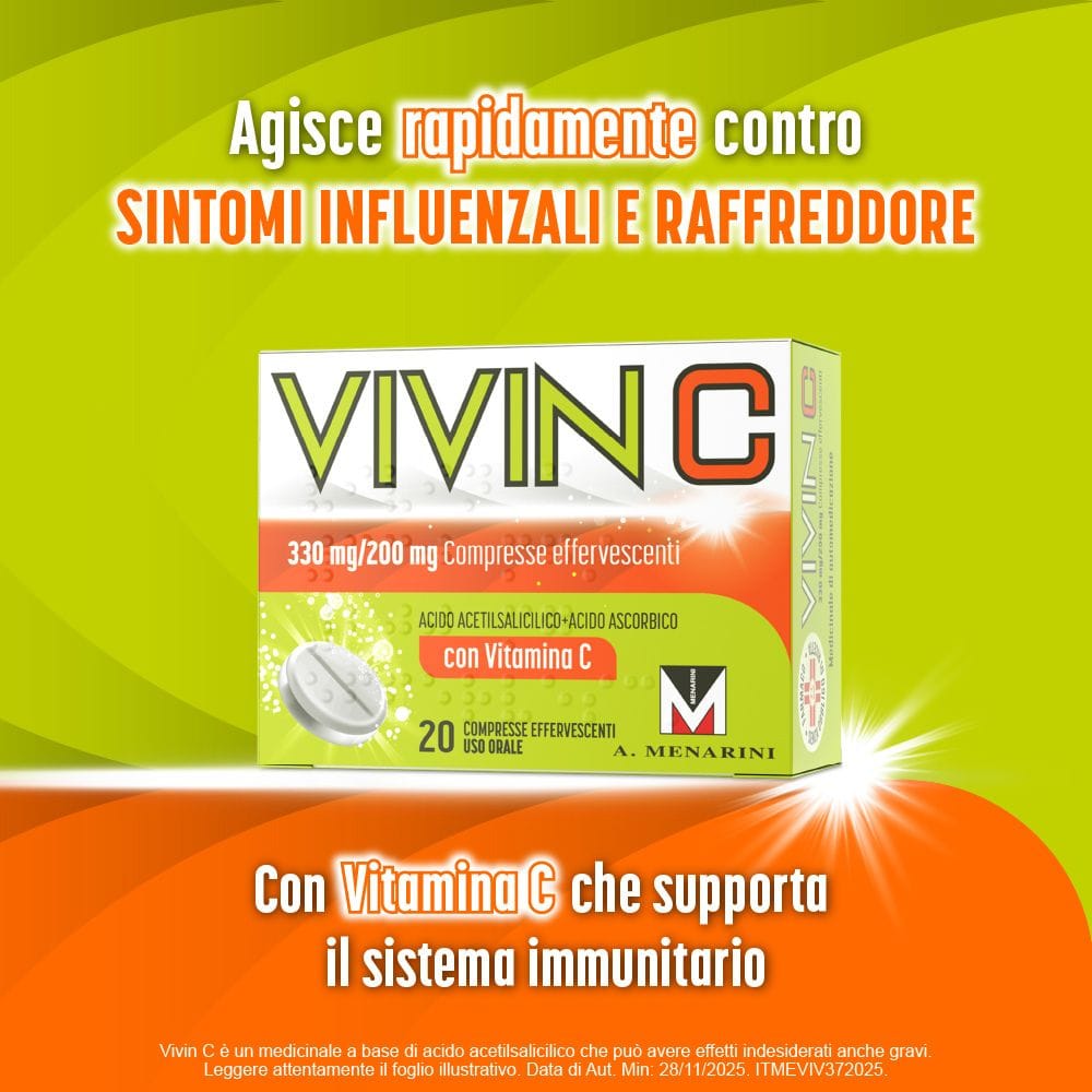 VIVIN C 20 compresse effervescenti 330 mg + 200 mg