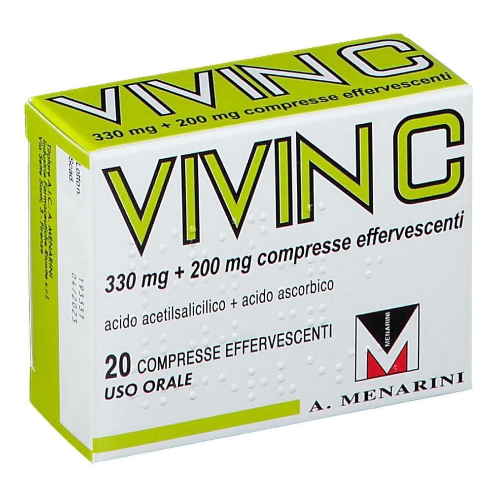 Vivin C 20 Compresse Effervescenti 330 Mg + 200 Mg