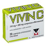 VIVIN C 20 compresse effervescenti 330 mg + 200 mg