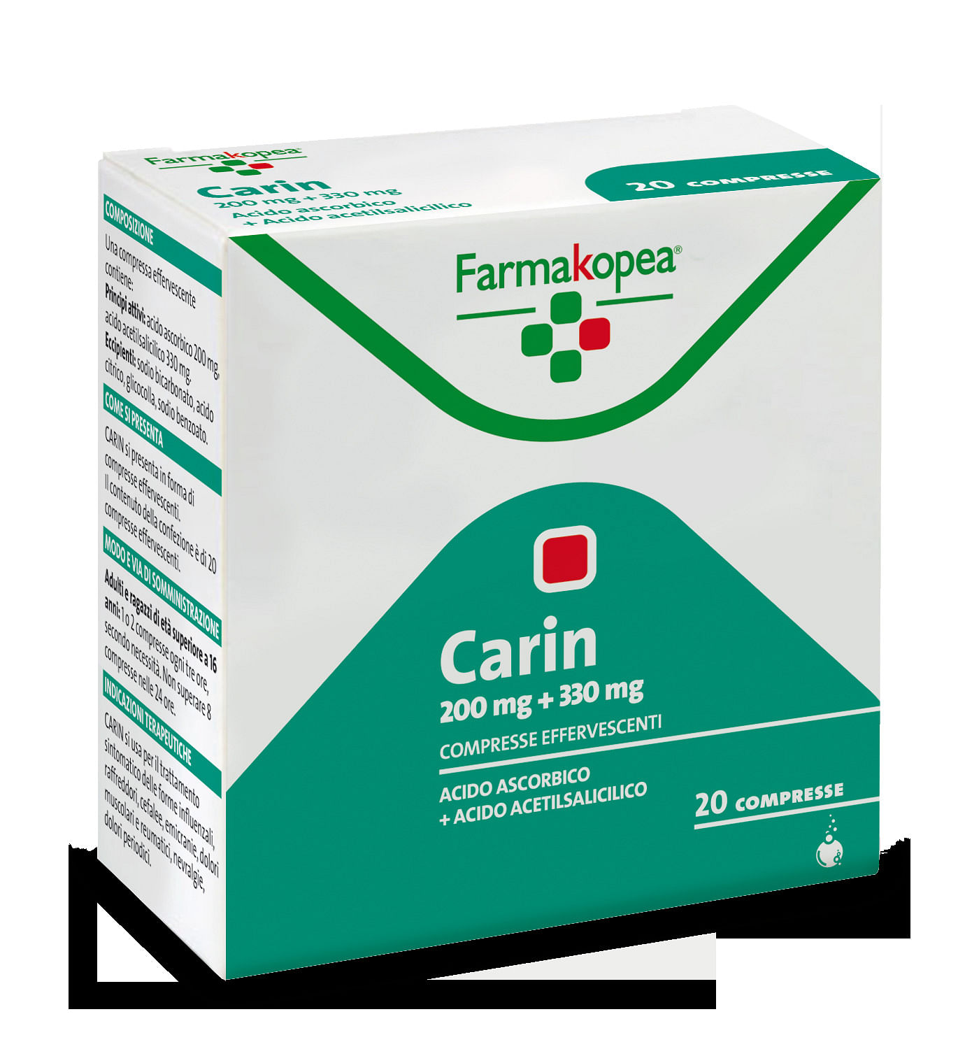 Carin 20 Compresse Effervescenti 330 Mg + 200 Mg