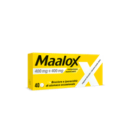 Maalox 400+400 MG, contro acidità di stomaco occasionale, 40 cpr