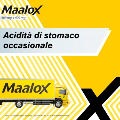 Maalox 400+400 MG, contro acidità di stomaco occasionale, 40 cpr Maalox 400+400 MG, contro acidità di stomaco occasionale, 40 cpr