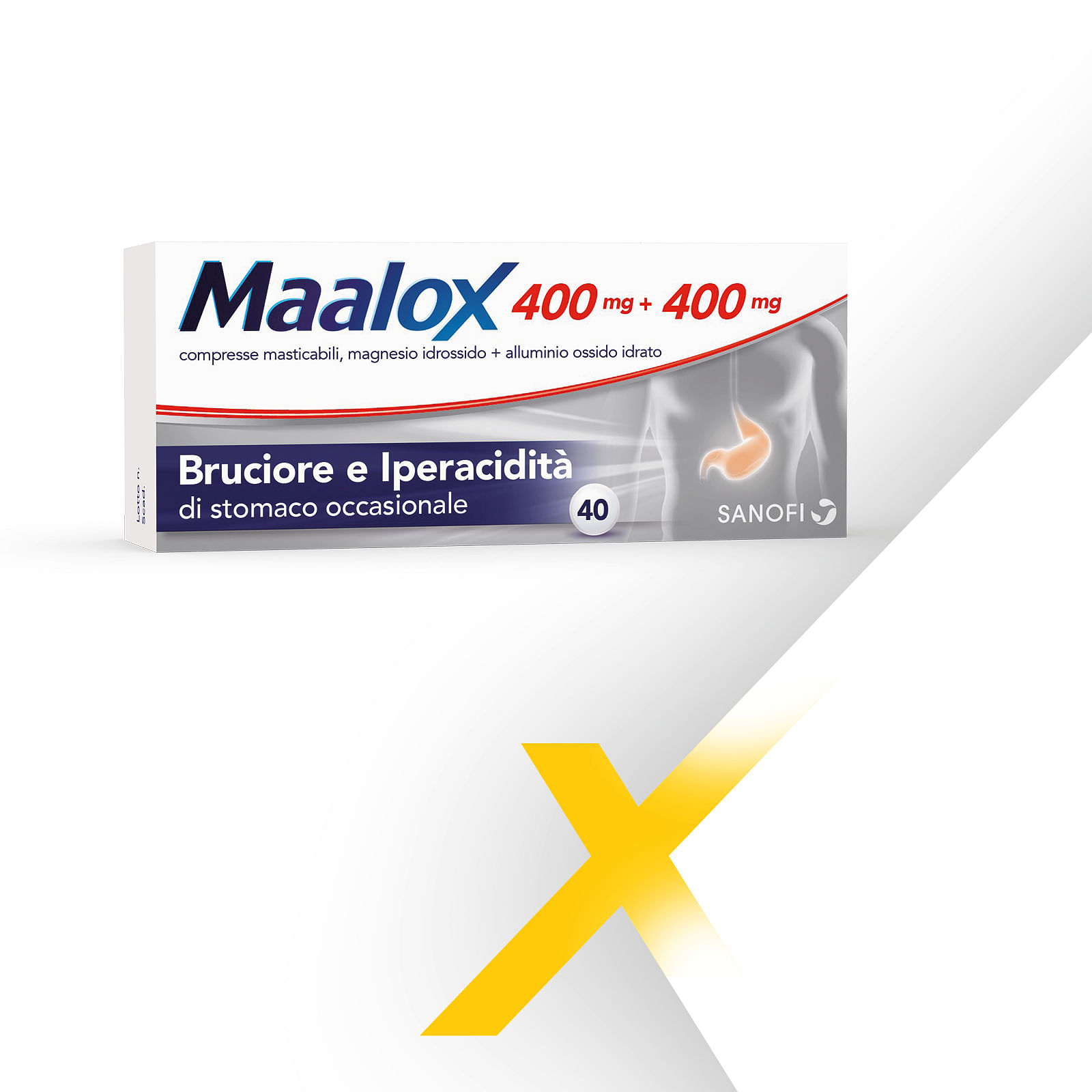 Maalox 40 Compresse Masticabili 400 Mg + 400 Mg