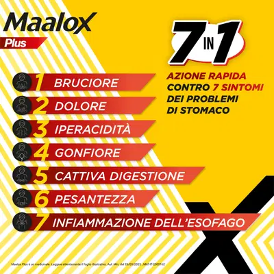 Maalox Plus contro bruciore, cattiva digestione, iperacidità di stomaco, 30 compresse Maalox Plus contro bruciore, cattiva digestione, iperacidità di stomaco, 30 compresse