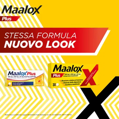 Maalox Plus contro bruciore, cattiva digestione, iperacidità di stomaco, 30 compresse Maalox Plus contro bruciore, cattiva digestione, iperacidità di stomaco, 30 compresse