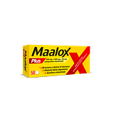 Maalox Plus azione rapida contro bruciore e acidità di stomaco, 50 cpr