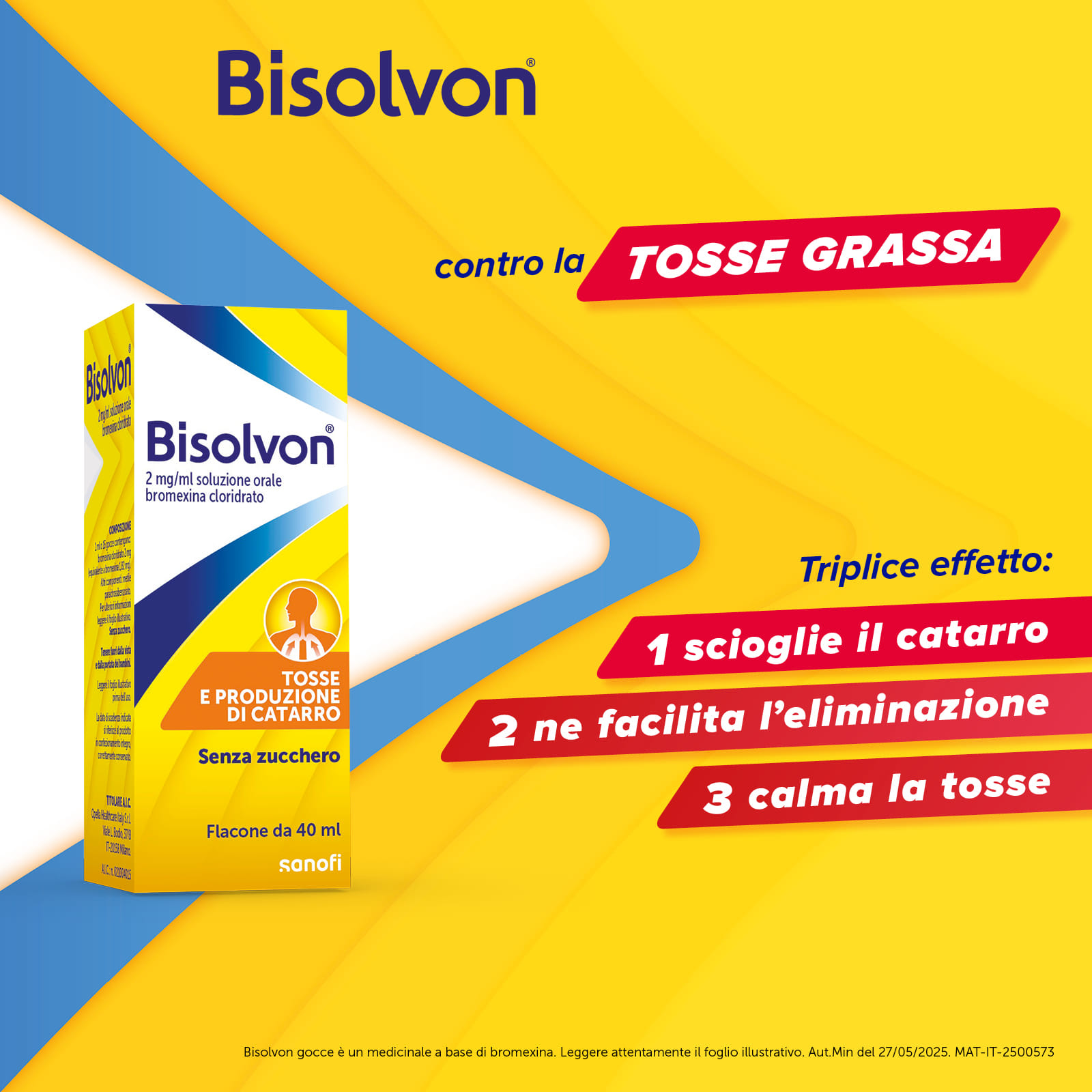  Bisolvon Soluzione Orale Gocce Mucolitico Contro Catarro e Tosse Grassa (40 ml) 