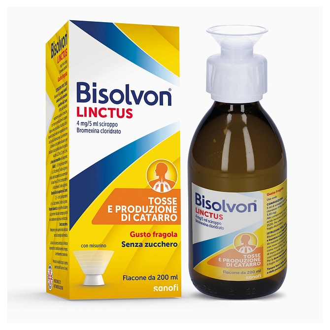 Bisolvon 1 Flacone 4 Mg/5 Ml 200 Ml Aroma Fragola Sciroppo