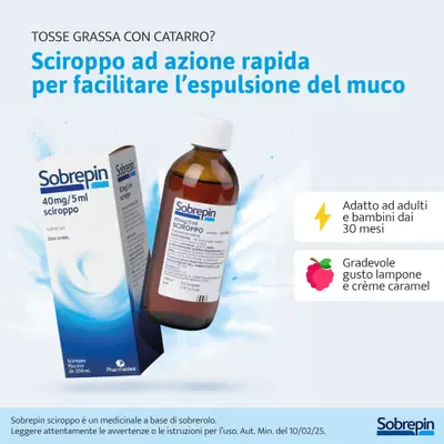 SOBREPIN sciroppo 200 ml 40 mg/5 ml SOBREPIN sciroppo 200 ml 40 mg/5 ml