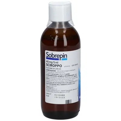 SOBREPIN sciroppo 200 ml 40 mg/5 ml SOBREPIN sciroppo 200 ml 40 mg/5 ml