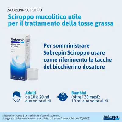 SOBREPIN sciroppo 200 ml 40 mg/5 ml SOBREPIN sciroppo 200 ml 40 mg/5 ml