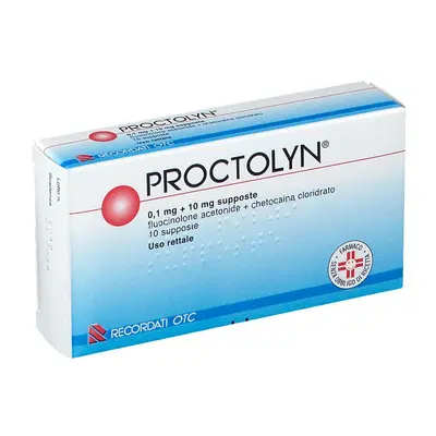 PROCTOLYN 10 supposte 0,1 mg + 10 mg PROCTOLYN 10 supposte 0,1 mg + 10 mg