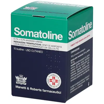 SOMATOLINE emulsione dermatologica 15 bustine 0,1% + 0,3% SOMATOLINE emulsione dermatologica 15 bustine 0,1% + 0,3%
