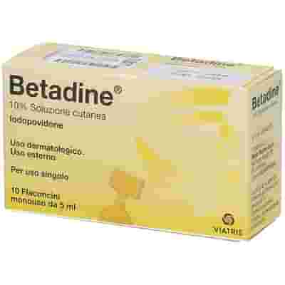 BETADINE soluzione cutanea 10 flaconi 5 ml 10%