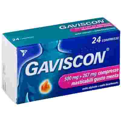 GAVISCON 24 compresse masticabili 500 mg + 267 mg menta