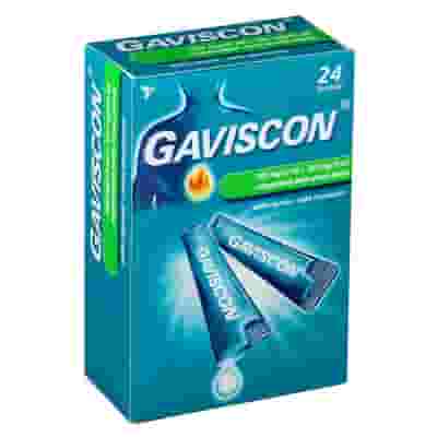 GAVISCON 24 BUSTINE contro sintomi del reflusso gastroesofageo, bruciore e acidità di stomaco