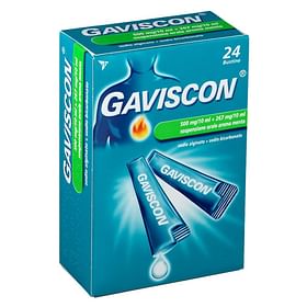 Gaviscon 24 Bustine Sospensione Orale 500 Mg/10 Ml + 267 Mg/10 Ml