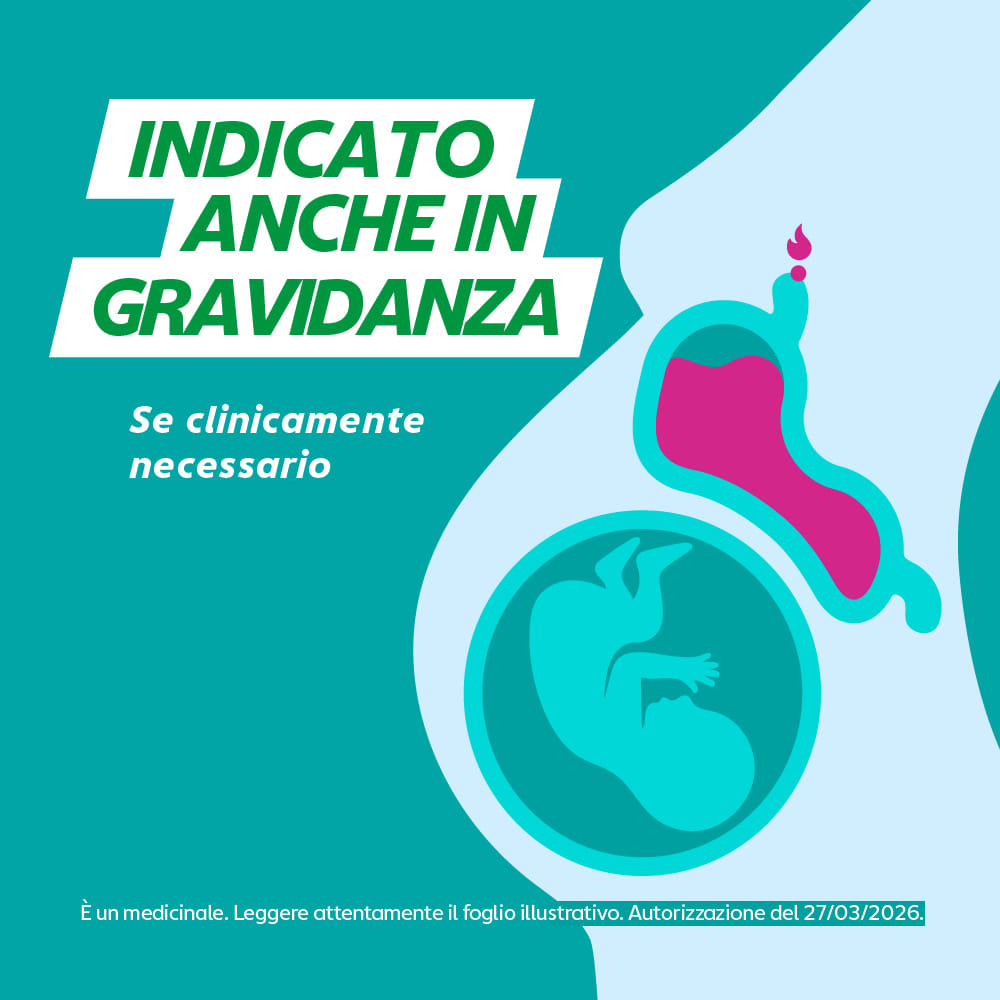 GAVISCON 24 BUSTINE contro sintomi del reflusso gastroesofageo, bruciore e acidità di stomaco